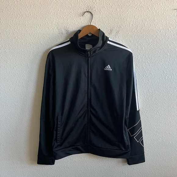 adidas Other - Adidas Boy's Iconic Tiricot Black Full Zip Jacket Size XL (18/20) Style AP5497